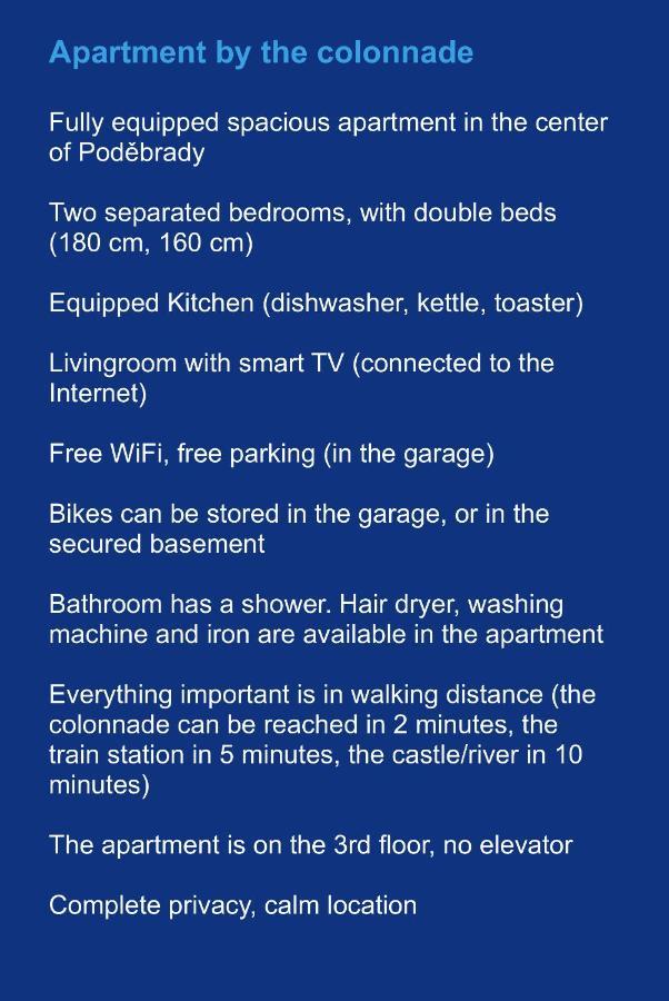 Apartman U Kolonady, פודבראדי מראה חיצוני תמונה